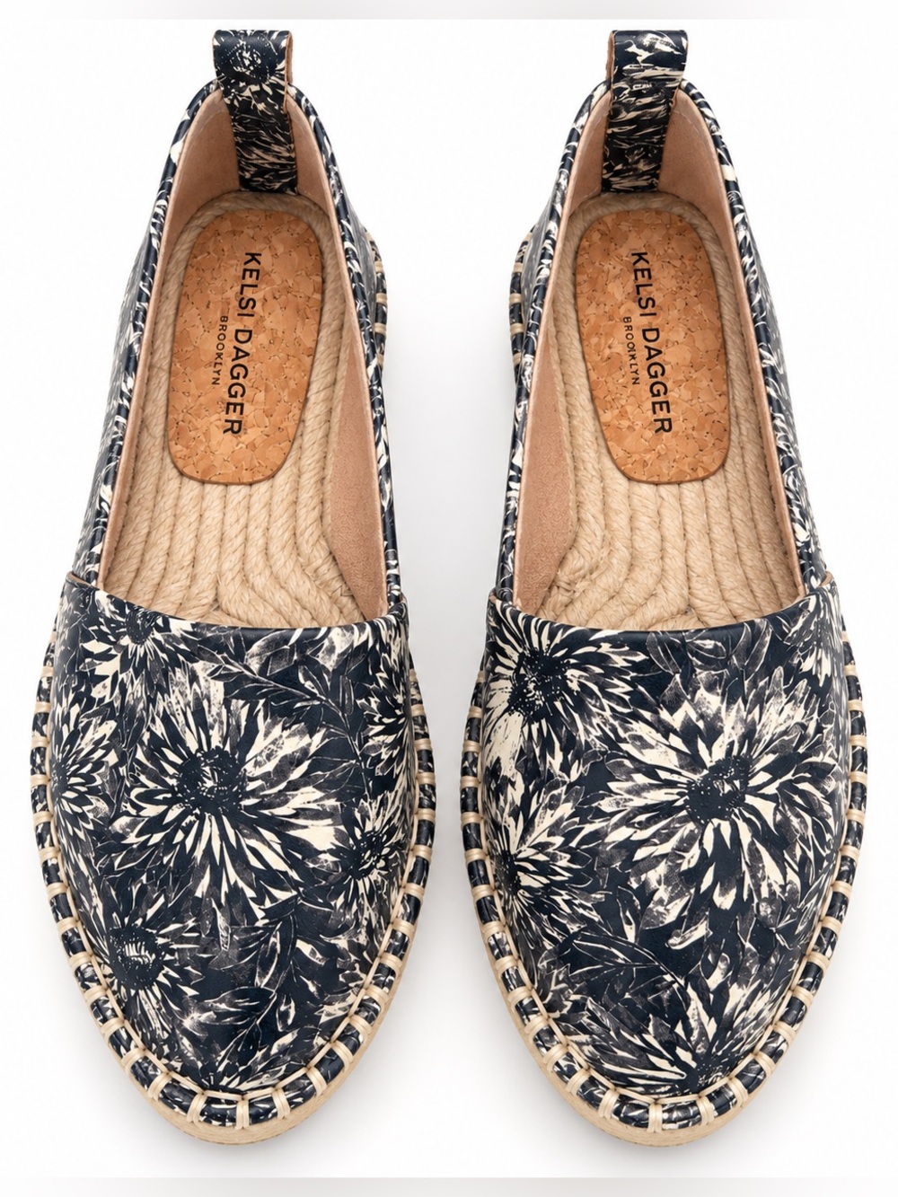 NEW Kelsi Dagger Brooklyn Juniper Espadrille Size 7 Leather Upper Floral Boho